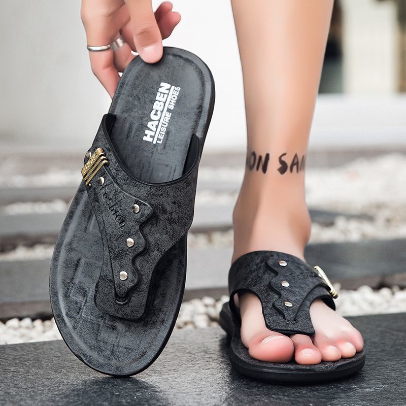 Novas Sandálias Masculinas 202 - Flip Flop Leather Men avaliação e preço